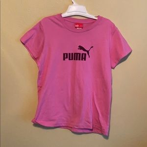 Pink Women’s size Large Puma logo Tee Shirt